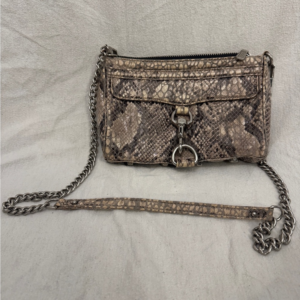 Rebecca Minkoff Snake Print Chain Bag
